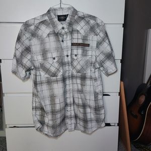Harley-Davidson® Men's Washed Printed Plaid Shirt - 96189-18VM